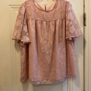 Plus size women’s pink blouse. Discounted shipping